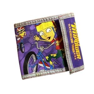Vintage Rocket Power Cycling Team Kids Wallet Reggie Purple